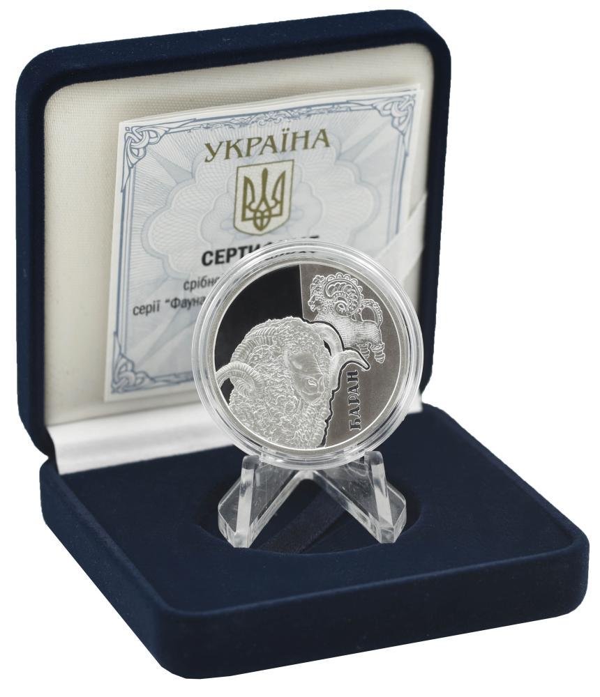 Коллекционная монета Украина 5 гривен 2019 «Баран» Серебро UNC (М11125)