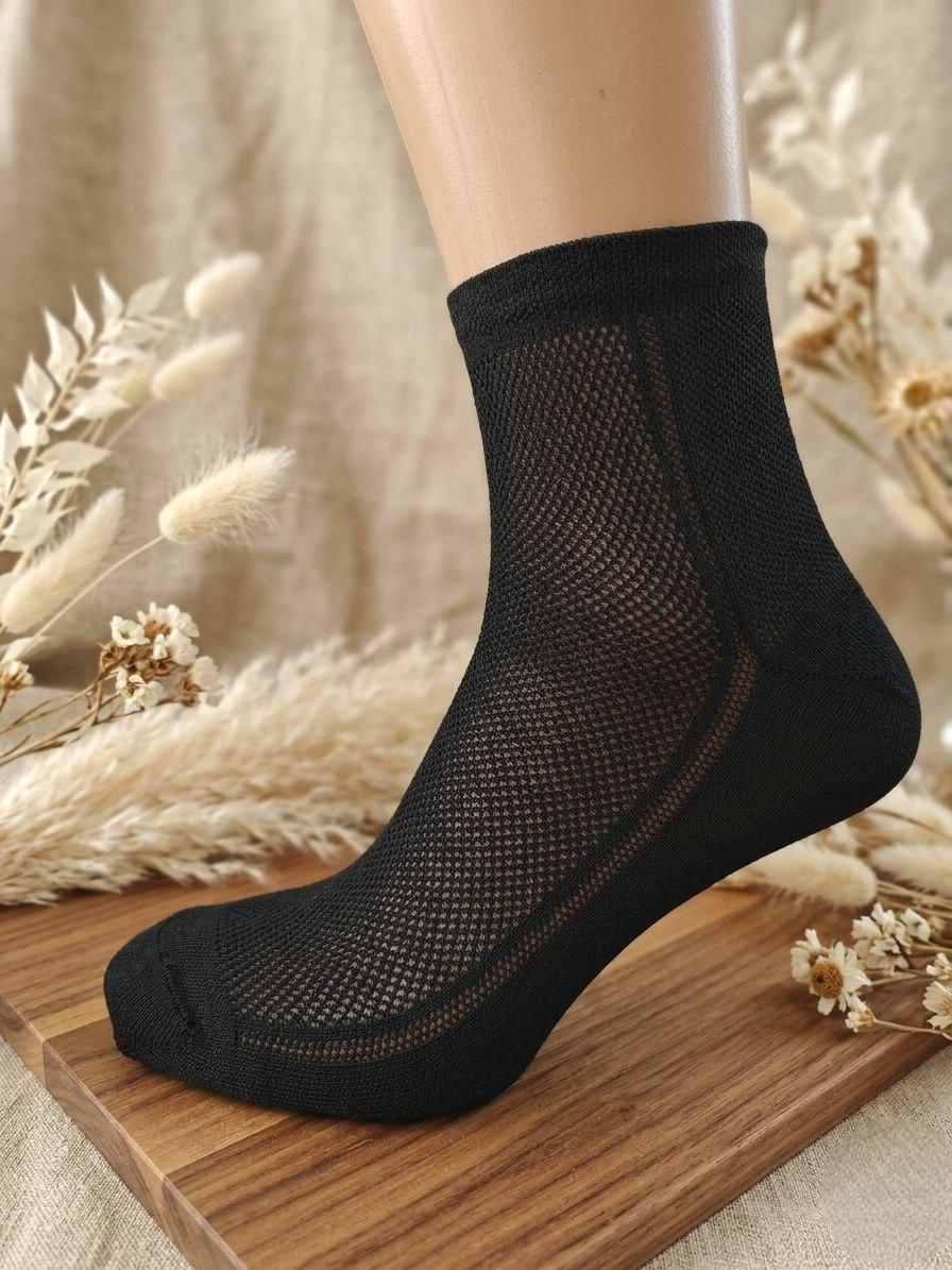 Носки мужские летние Дукат сетка укороченные р. 41-45 Черный (035S Black)