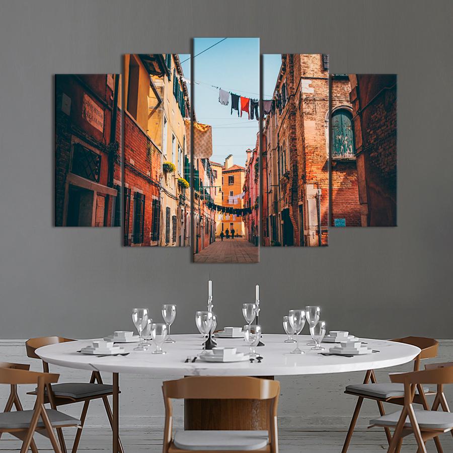 Картина город Подворотня в Венеции 137x85 см (A761-5)