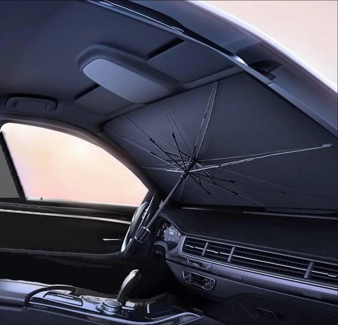 Парасолька-козирок сонцезахисна в автомобіль Car Umbrellas на лобове скло 76х136 см Чорний (25369515) - фото 8 Парасолька-козирок сонцезахисна в автомобіль Car Umbrellas на лобове скло 76х136 см Чорний (25369515) - фото 8