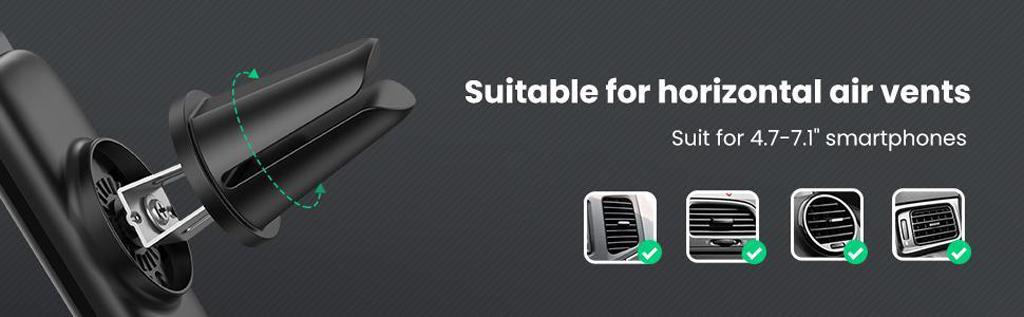 Тримач для телефона в машину UGREEN LP120 на дефлектор 4,7-7,2" Grey (10422) - фото 9 Тримач для телефона в машину UGREEN LP120 на дефлектор 4,7-7,2" Grey (10422) - фото 9