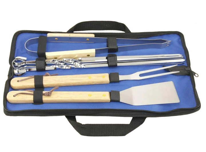 Набор аксессуаров для гриля BBQ Tools Set AL 7 в чехле с деревянными ручками (33055631) Набор аксессуаров для гриля BBQ Tools Set AL 7 в чехле с деревянными ручками (33055631)