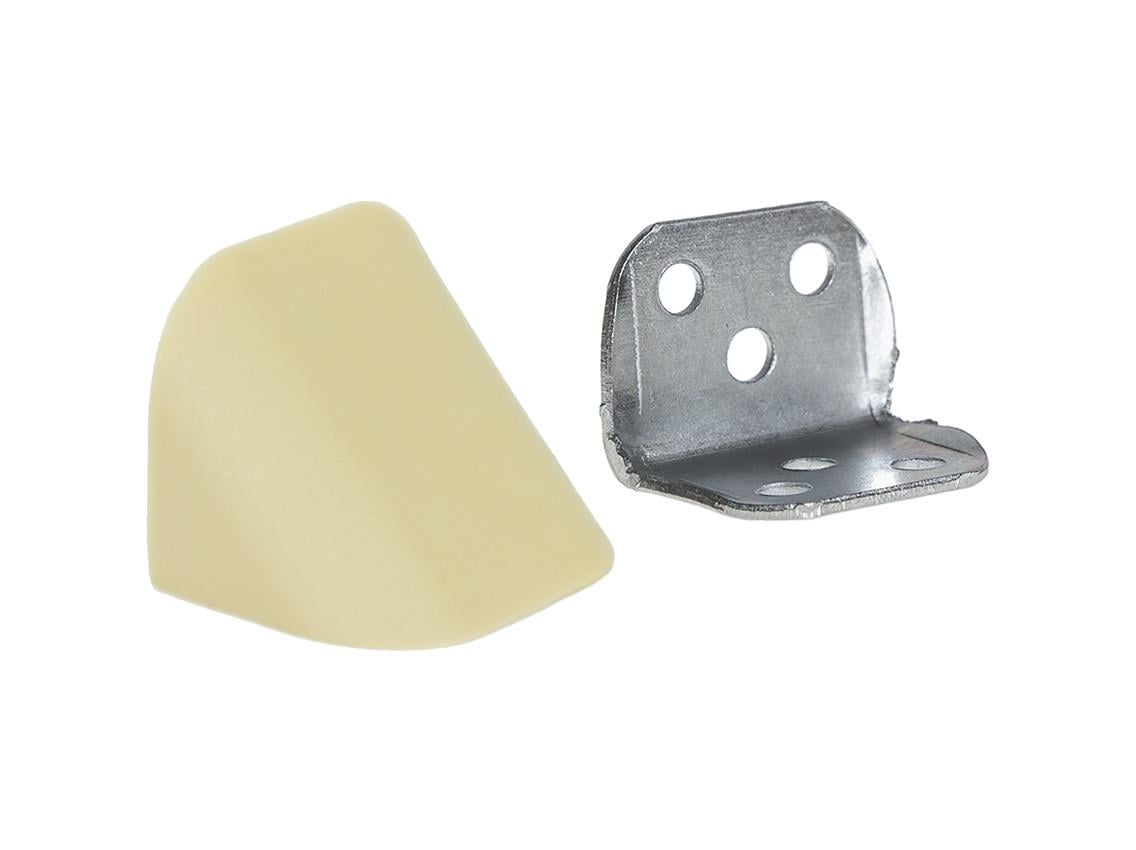 Угольник мебельный Z-02 двойной металлический с пластмассовой заглушкой Клен (19407690)