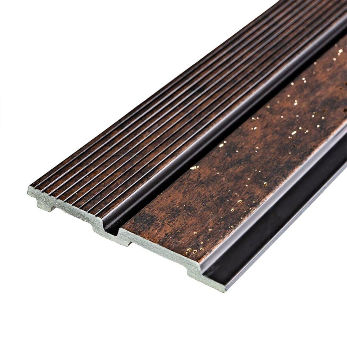 Рельс декоративный PS 2900х120х12 мм Медный с золотыми вкраплениями (SW-00001747) - фото 1