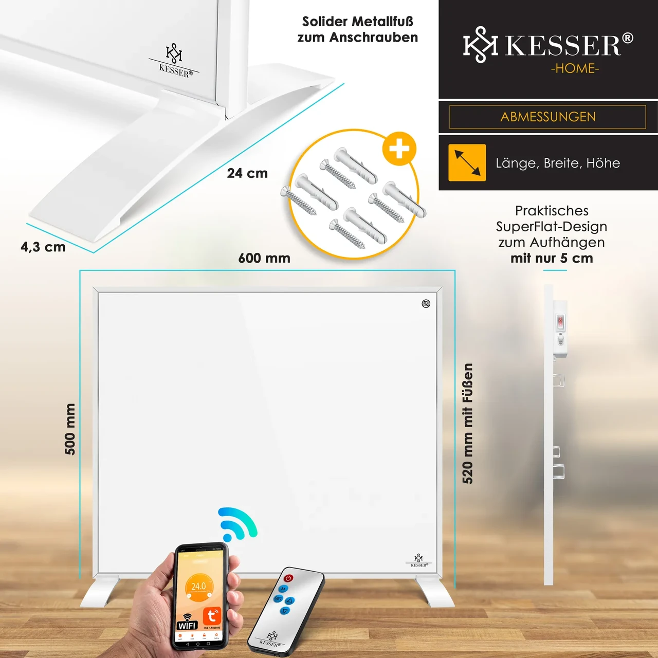 Инфракрасный обогреватель электрический KESSER 2в1 (KE-17798un) - фото 8 Инфракрасный обогреватель электрический KESSER 2в1 (KE-17798un) - фото 8