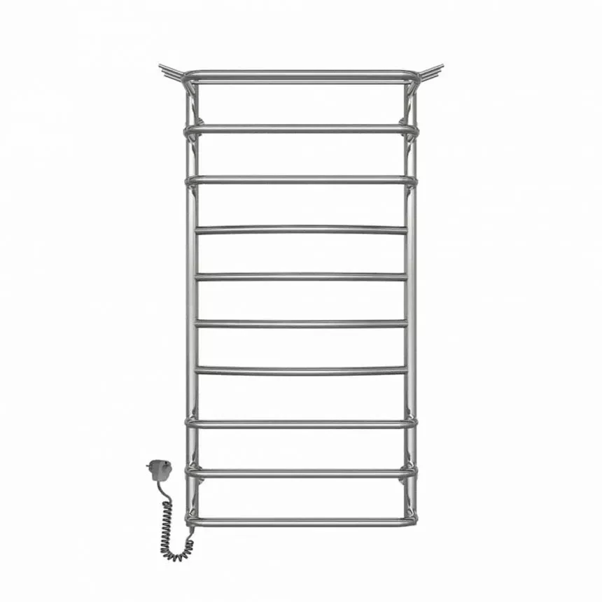 Електрична рушникосушарка настінна драбинка Deffi Юність 500х1000 мм ліве 130 Вт Хром (1045142)