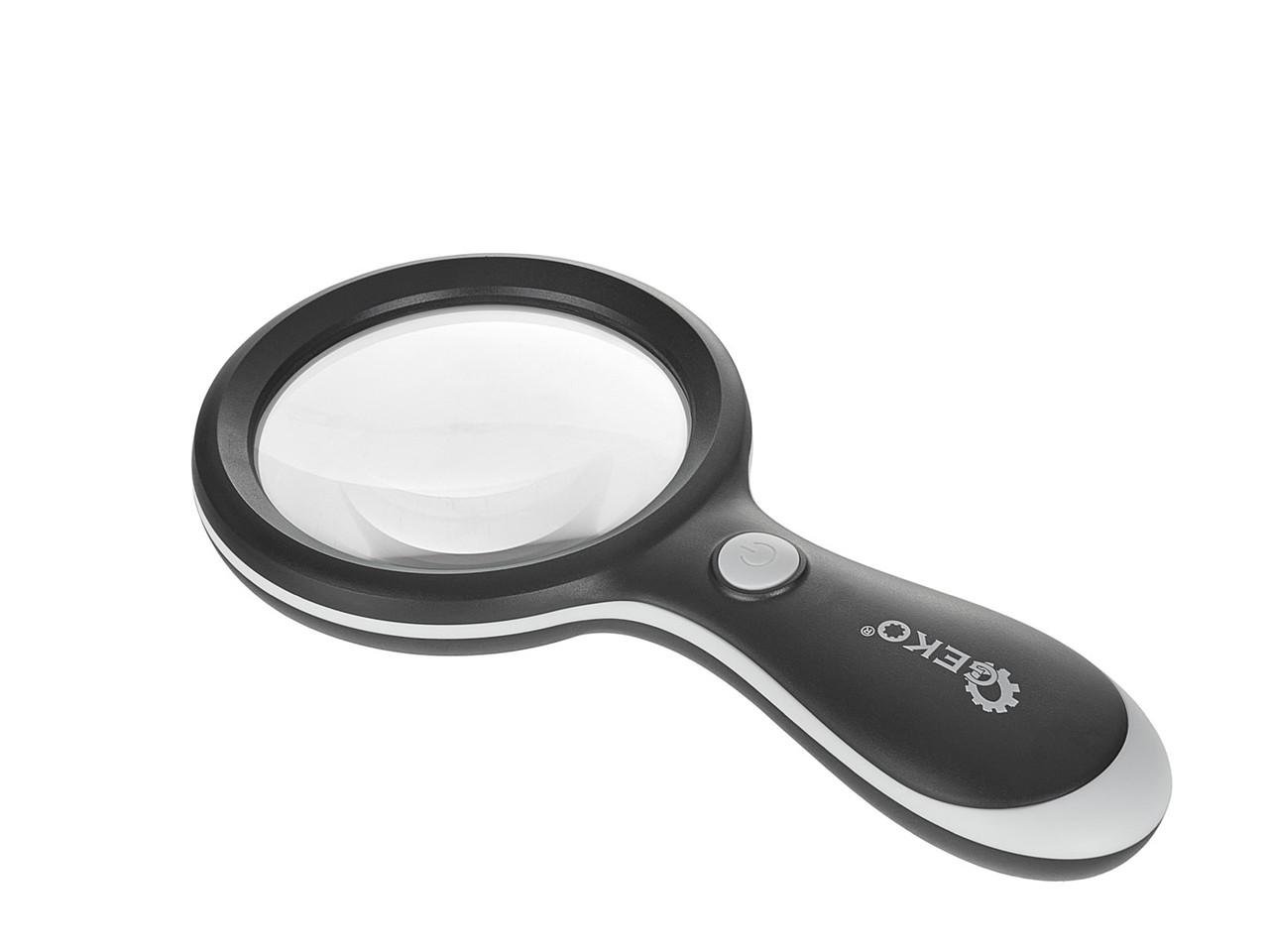 Лупа GeKo з підсвіткою 18 LED 10-кратна діаметр скла 88 мм загальна доржина 213 мм (G03223) Лупа GeKo з підсвіткою 18 LED 10-кратна діаметр скла 88 мм загальна доржина 213 мм (G03223)