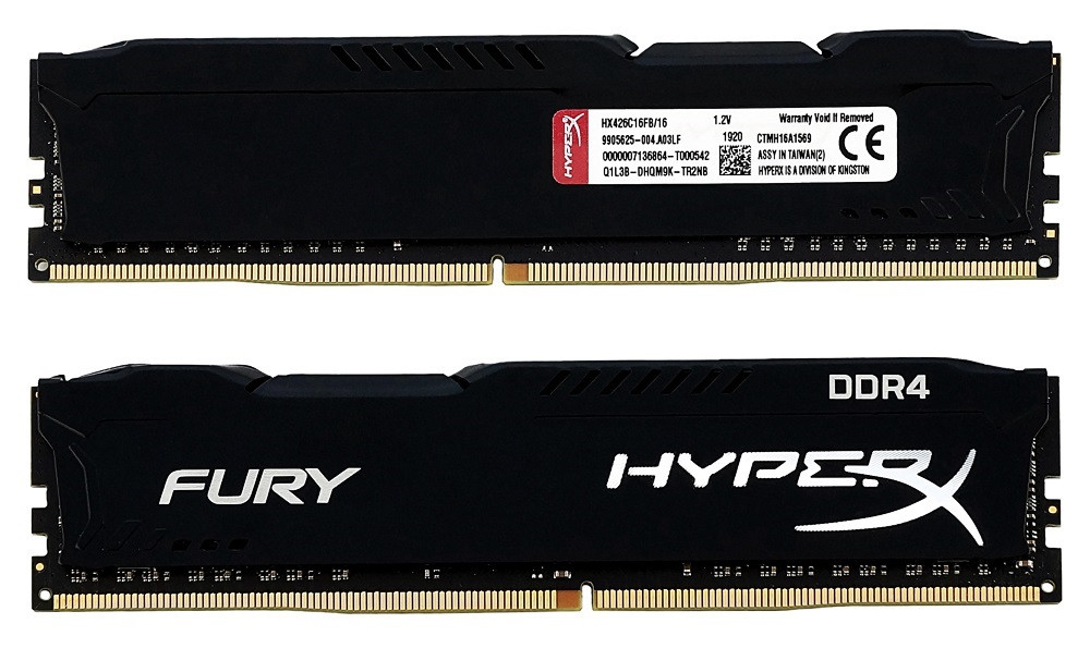 Оперативная память HyperX 16 GB DDR4 2666 MHz Fury Black (HX426C16FB/16) - фото 2