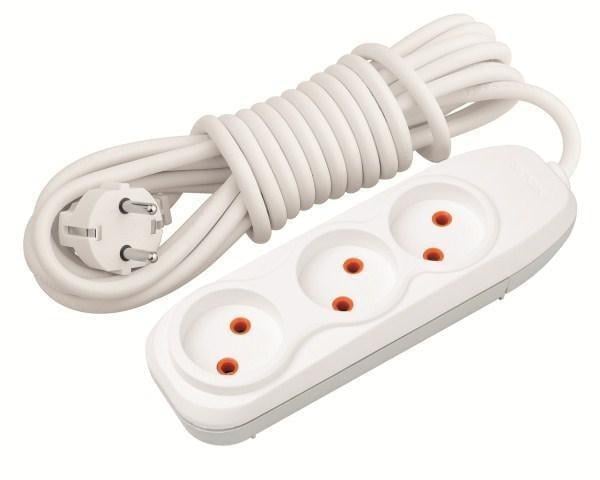 Подовжувач тримісний Nilson 2х1 мм2 без заземлення 2 м (43130002)