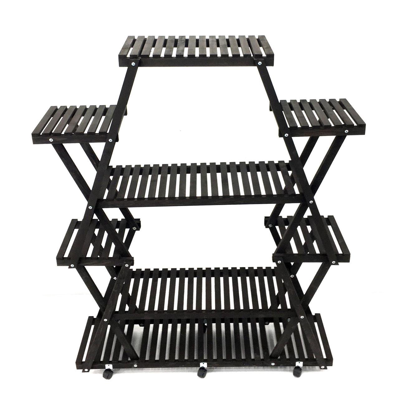 Подставка для цветов из дерева Палезо на колесиках Венге (ЦВТ-111712) Подставка для цветов из дерева Палезо на колесиках Венге (ЦВТ-111712)