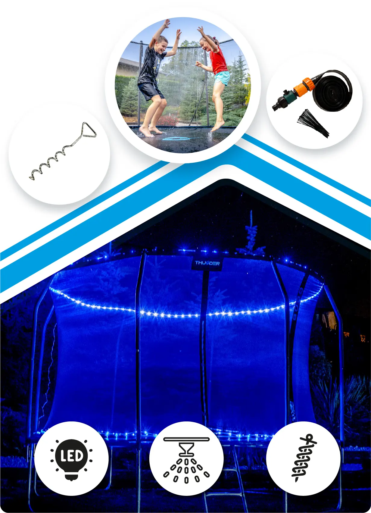 Батут Thunder INSIDE ELITE с внутренней сеткой 8 футов 244 см Черный (443095) - фото 2 Батут Thunder INSIDE ELITE с внутренней сеткой 8 футов 244 см Черный (443095) - фото 2