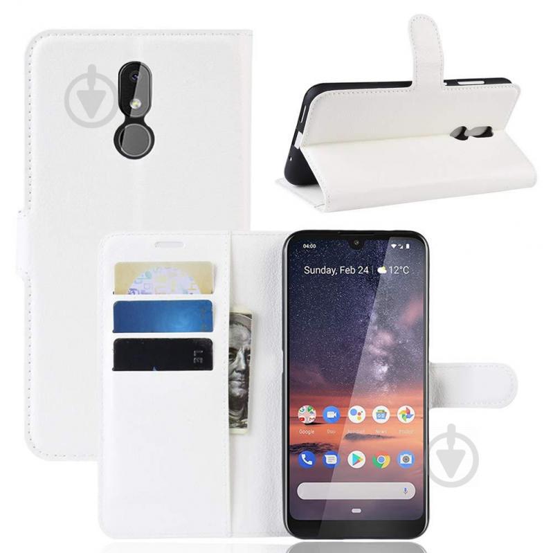 Чохол-книжка Litchie Wallet для Nokia 3.2 White (hub_Uiao54646) - фото 2