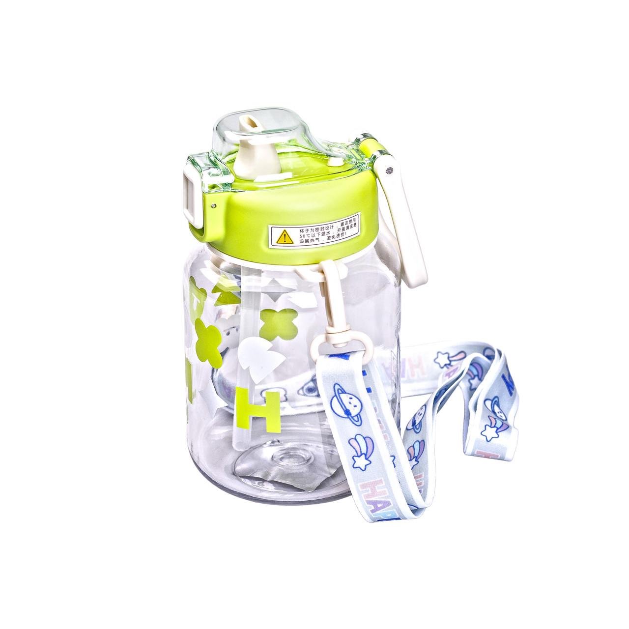 Пляшка для води Gucgres HP-14-43GR дитяча на ремінці 650 мл Зелений (A-033321) - фото 2