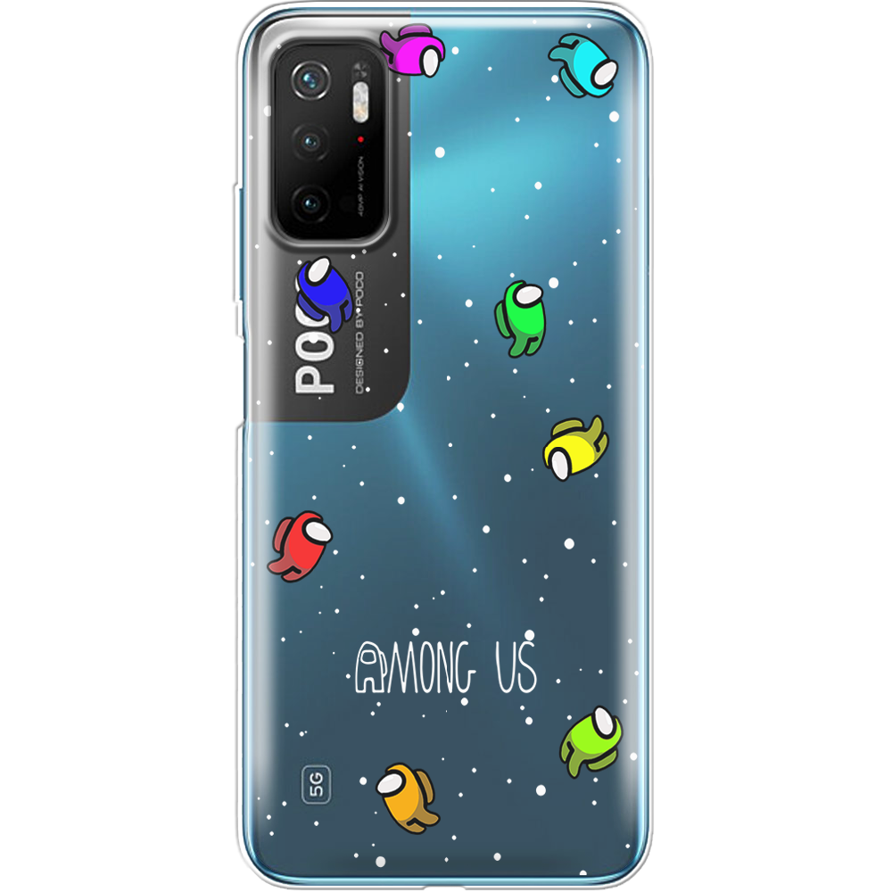 Чехол BoxFace Poco M3 Pro Among Us Invisible Прозрачный силикон (42474-bk76-42474)