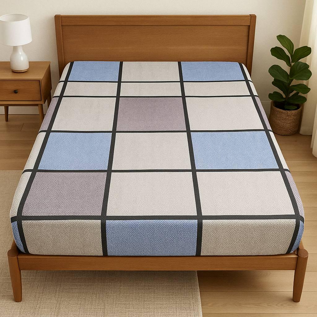 Простынь на резинке Абстракция сатин 160х200 см (S-1704ABC/WP/x160)