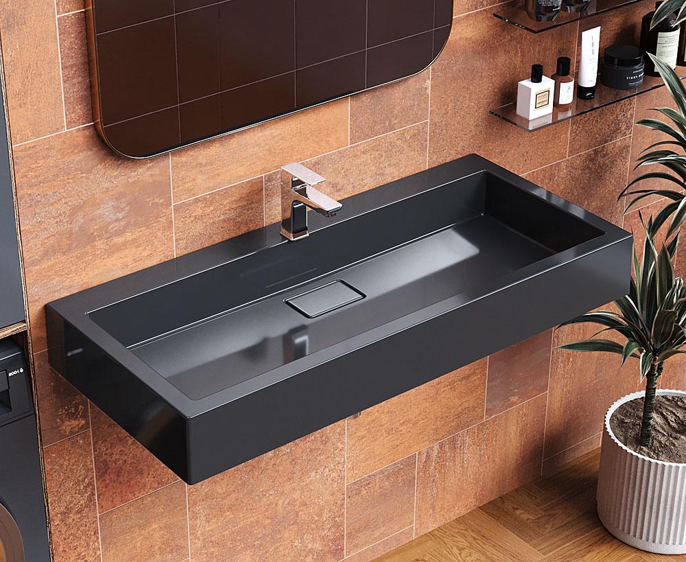 Умывальник подвесной Luxor Verdo 100 Black