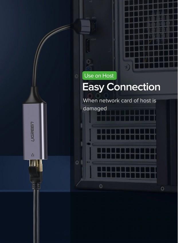 Мережевий адаптер Ugreen USB 3,0 to Gigabit RJ-45 Ethernet Card adapter (CM209) - фото 7