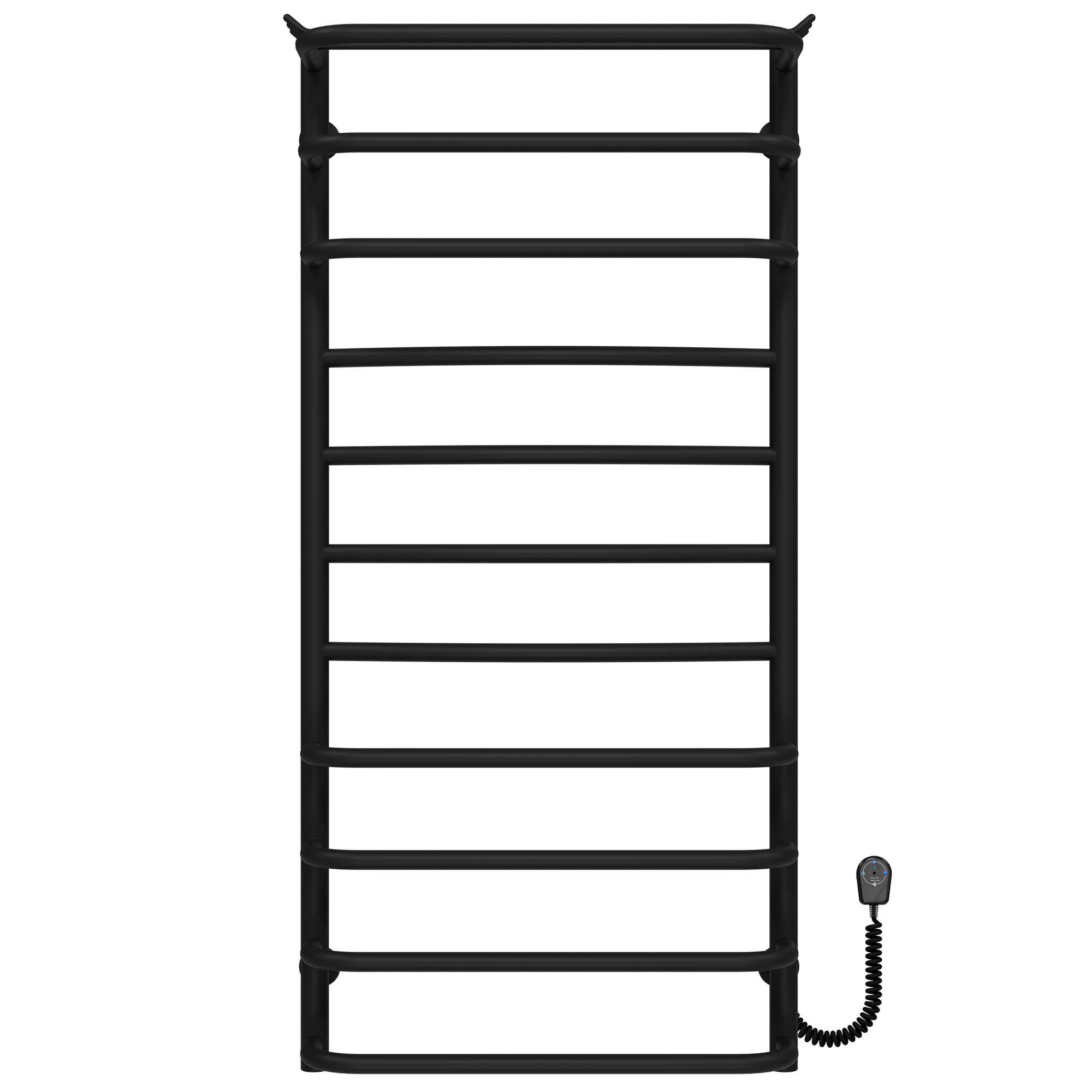 Полотенцесушитель электрический Deffi Юность П11 EF16 нержавеющая сталь 500х1100 мм Черный (C.YU.110.50.11.EBR5)