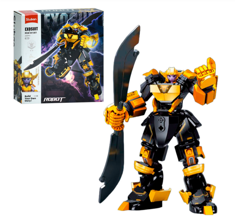 Конструктор Sluban робот-воїн фігурка 233 деталі (M38-B1381)