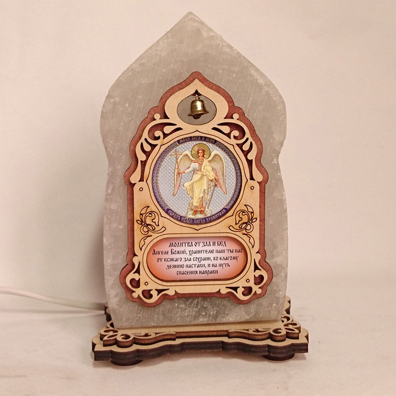 Соляна лампа Ікона маленька Ангел Хранитель зеленого підсвічування (20031) Соляна лампа Ікона маленька Ангел Хранитель зеленого підсвічування (20031)