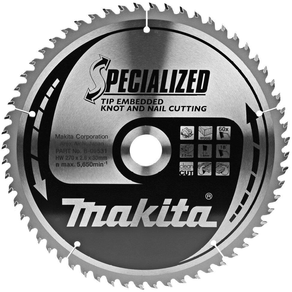 Диск пильный по дереву Makita Makblade Plus 270х30 мм 60T