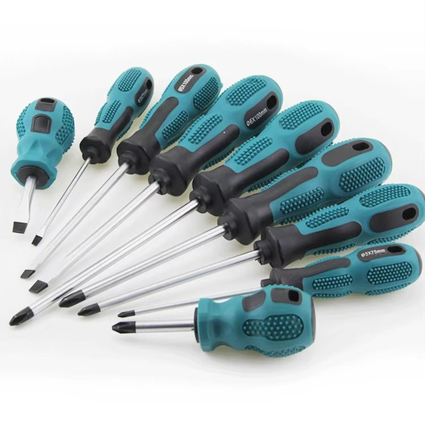 Набір викруток для ремонту в прозорому чохлі з намагнічувачем на блискавці для побутового та професійного використання 10 шт.