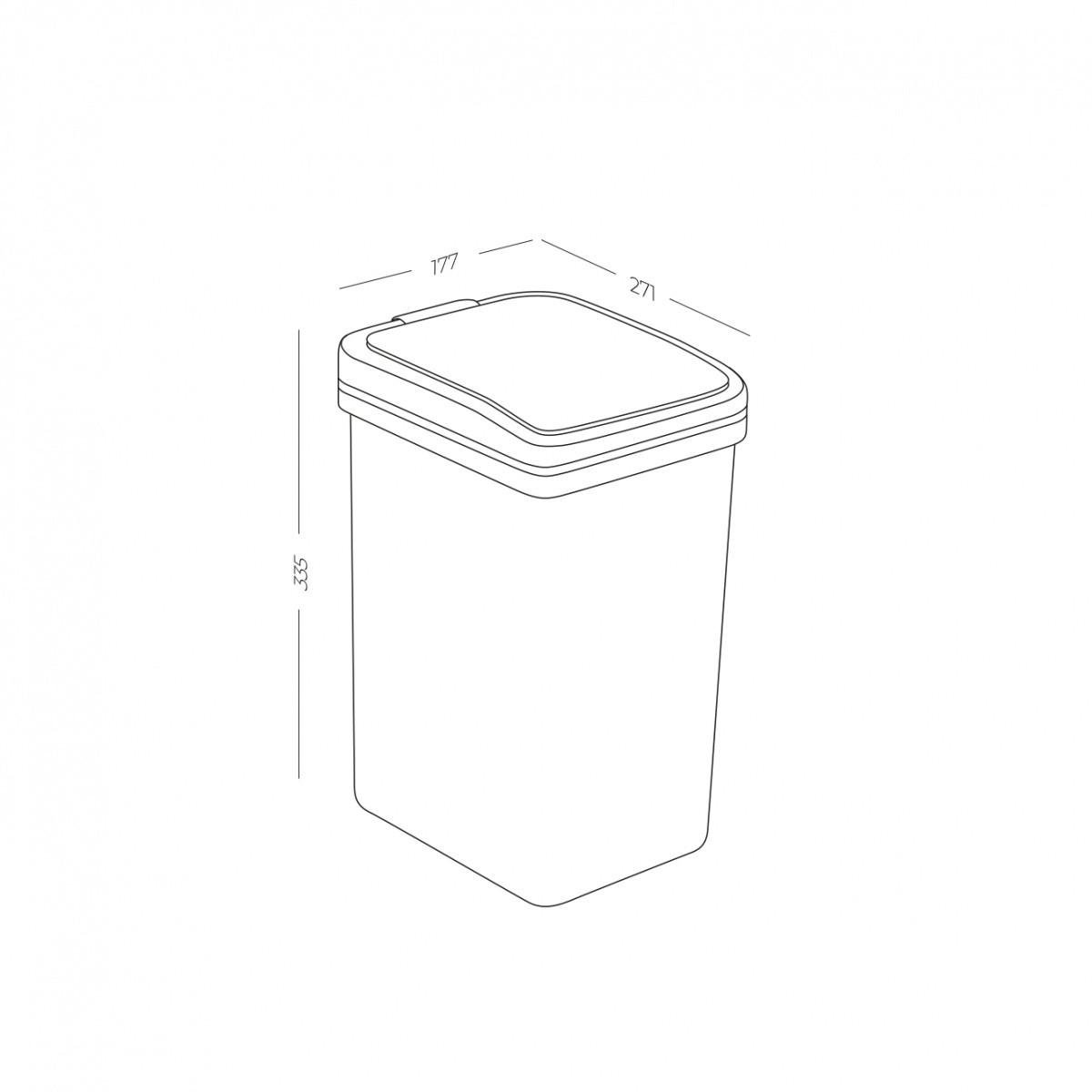 Відро для сміття MVM BIN-04 з кришкою 10 л Сірий (BIN-04 10L GRAY) - фото 8