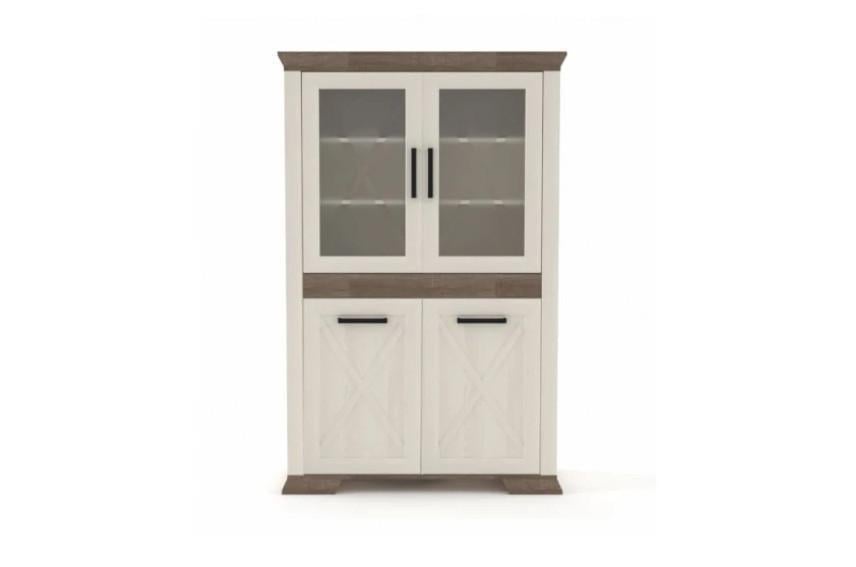 Пенал-вітрина Gerbor Марсель REG2D2W Ясен сніжний/Дуб Сонома трюфель (GRB-1066)