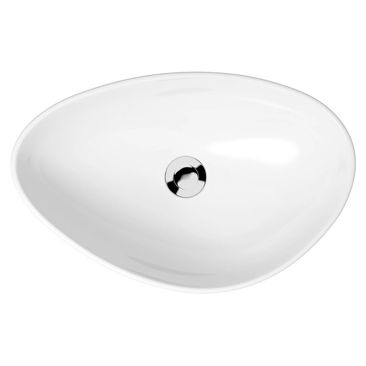 Раковина Cersanit Moduo 55 см на столешницу асимметричная (9867153) - фото 2 Раковина Cersanit Moduo 55 см на столешницу асимметричная (9867153) - фото 2