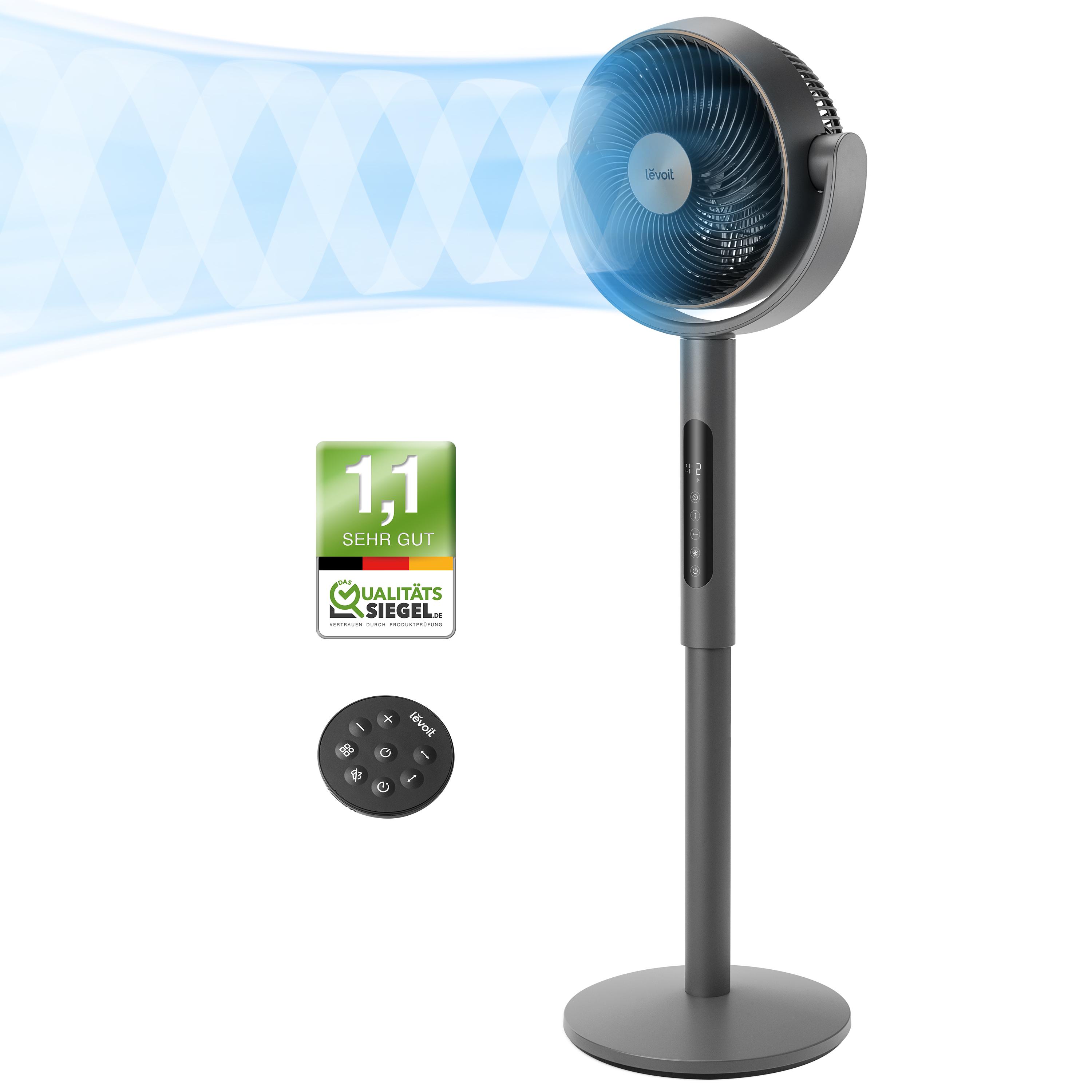 Вентилятор Levoit LPF-R432-AEUR 110,8 см/28 Вт/датчик температуры/4 режима/12 скоростей Черный с золотым (2672898275) - фото 2 Вентилятор Levoit LPF-R432-AEUR 110,8 см/28 Вт/датчик температуры/4 режима/12 скоростей Черный с золотым (2672898275) - фото 2