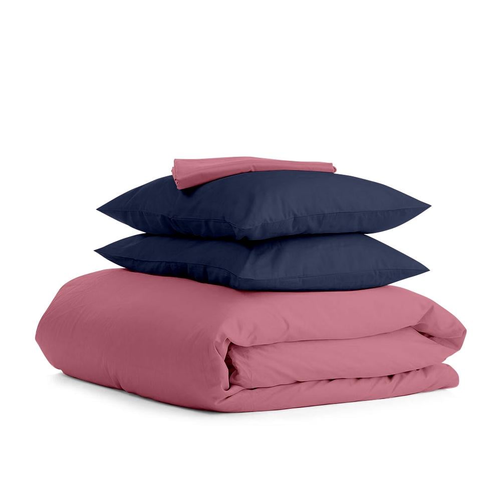 Комплект евро постельного белья Cosas Satin Pudra Blue-P 200х220 см (4822054081776)