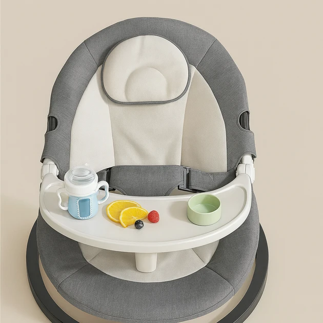 Детские качели-шезлонг WX-088 с музыкой и балдахином - фото 2 Детские качели-шезлонг WX-088 с музыкой и балдахином - фото 2