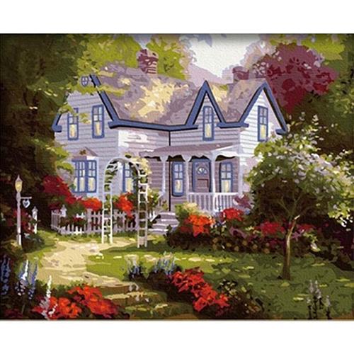 Картина по номерам Идейка Частный дом весной 40x50 см (skl-КНО061)