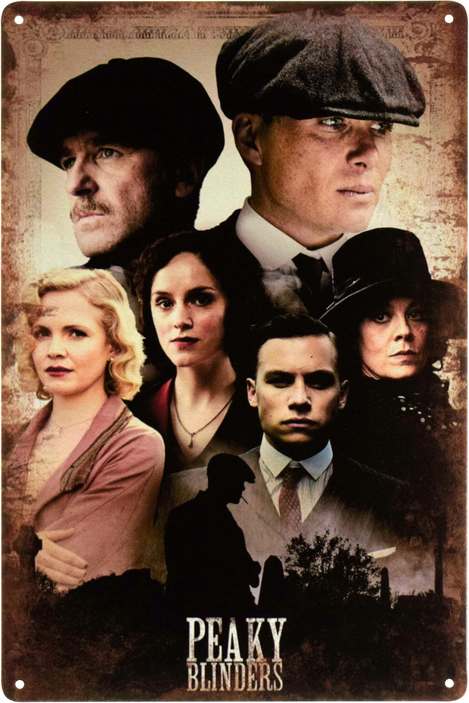 Металлическая табличка Острые Козырьки/Peaky Blinders 20x30 см