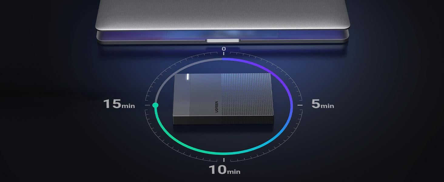 Корпус UGREEN для SSD/HDD 2,5"/5 Гбит/с USB 3.0 до SATA III с кабелем USB-Micro-USB Type-B Micro-B Черный (30725) - фото 9