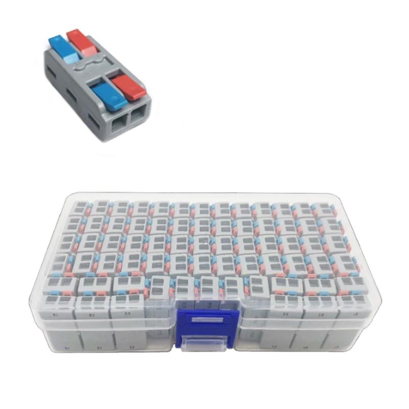 Набор клемм Tactix 0,5-4 мм2 32А 2х1-2х1 проходная одинарная 29х12,4х9,5 мм 69 шт. Разноцветный (CT2-69box)