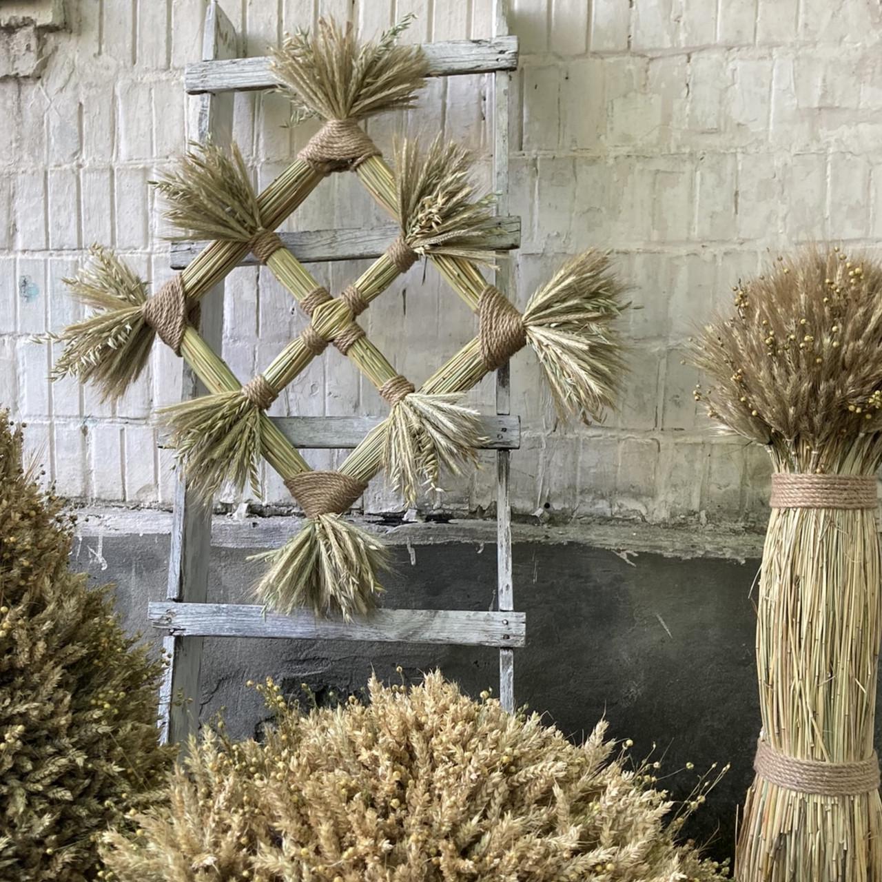 Интерьерное панно из колосков 60х60см - фото 2 Интерьерное панно из колосков 60х60см - фото 2