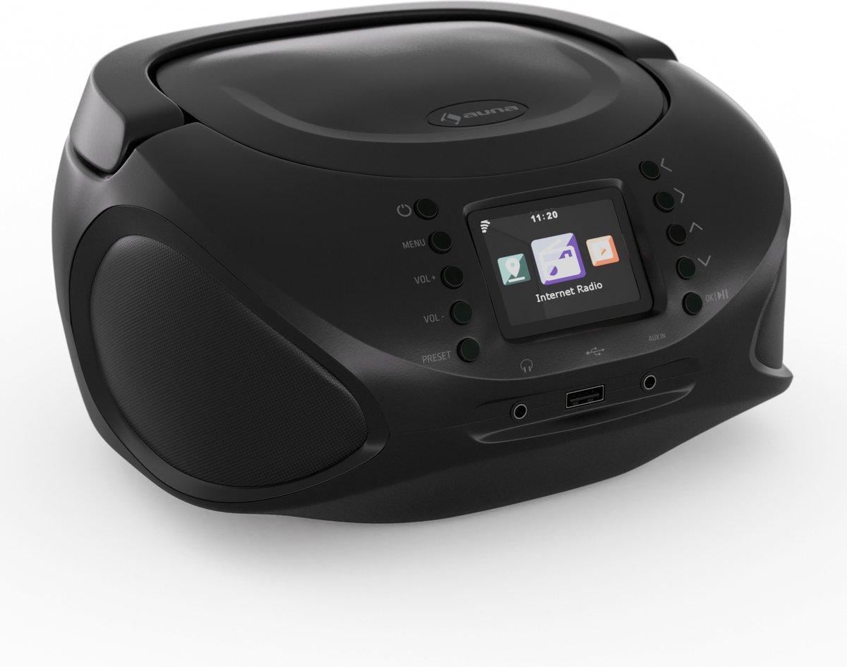Бумбокс Auna Roadie Smart IR/DAB/BT/CD/MP3 USB Черный (10040492)