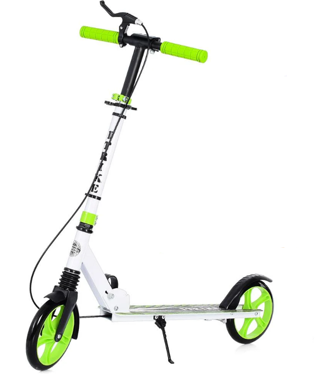 Самокат детский Itrike алюминий+сталь 200 мм/75-95 см Белый с салатовым (SR 2-049-1-WGR)