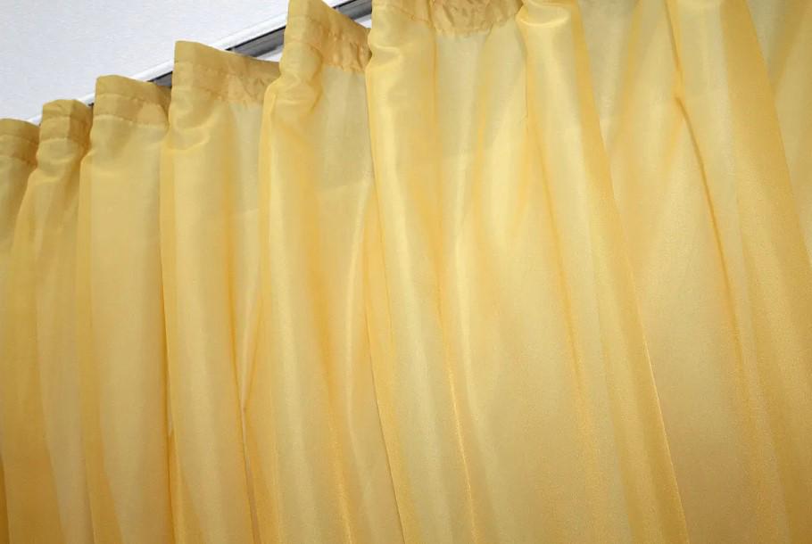 Занавеска на кухню/балкон шифон 280х170 см Янтарный/Белый (076к) - фото 5