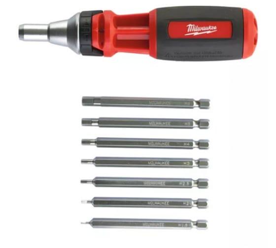 Отвертка HEX с трещоткой 10 в 1 Milwaukee (48229306)