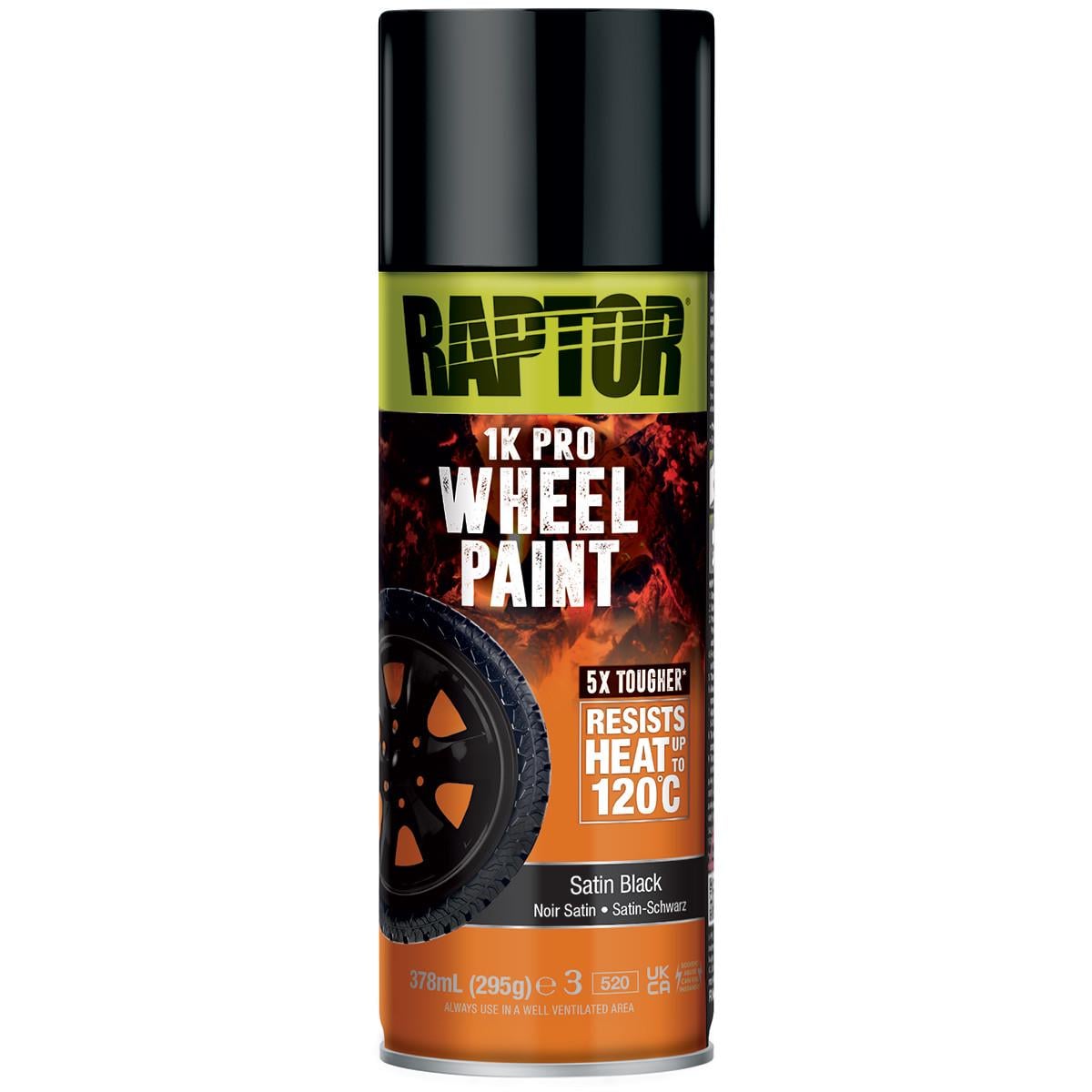 Покрытие повышенной прочности для дисков RAPTOR Wheel Paint 378 мл Черный полумат Покрытие повышенной прочности для дисков RAPTOR Wheel Paint 378 мл Черный полумат