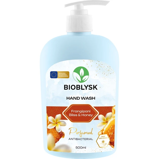 Крем-мыло жидкое антибактериальное BioBlysk Frangipani Bliss & Honey 500 мл Крем-мыло жидкое антибактериальное BioBlysk Frangipani Bliss & Honey 500 мл