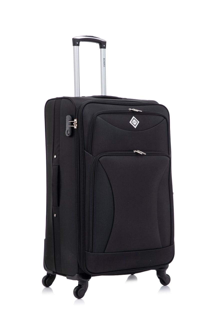 Чемодан Bonro Tourist 4 колеса великий Чорний (2207)