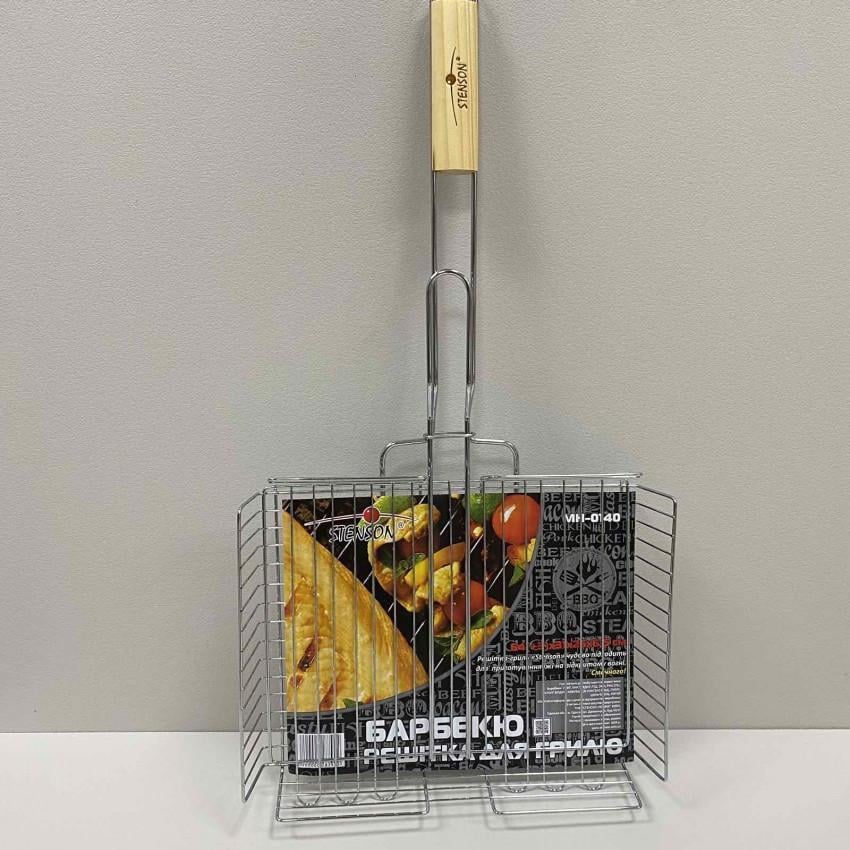 Решітка-гриль Stenson MH-0140 з хромованої сталі 64х33х26,5х6 см (2307289613) - фото 2 Решітка-гриль Stenson MH-0140 з хромованої сталі 64х33х26,5х6 см (2307289613) - фото 2