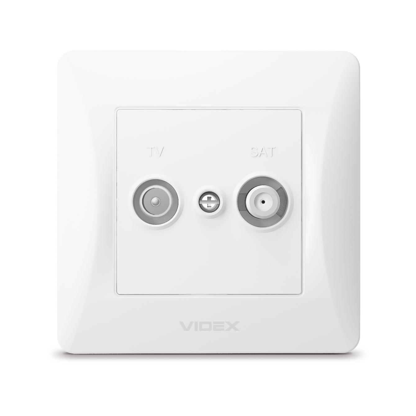 Розетка Videx BINERA TV+SAT конечная Белый (00000040044) Розетка Videx BINERA TV+SAT конечная Белый (00000040044)