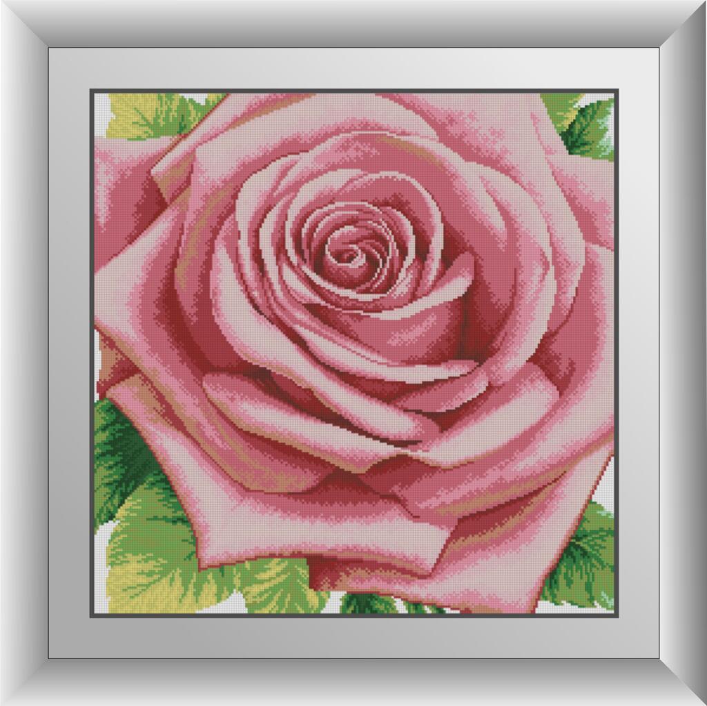 Алмазная мозаика Dream Art Розовая роза 55x55 см (DA.30360)