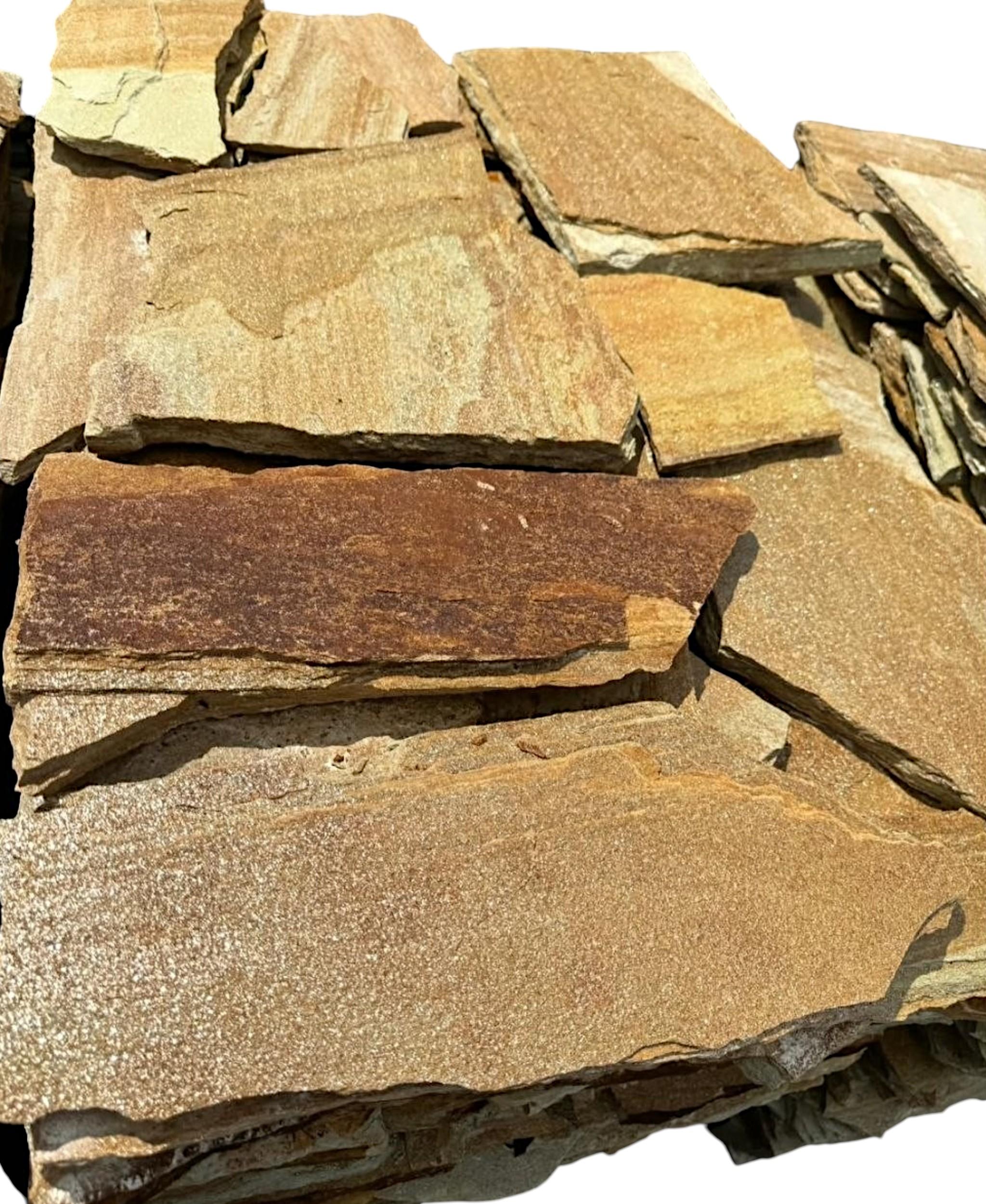 Камінь колотий STONELAK GOLDEN SAND 2 см форматний для фасаду/доріжки/каміну 1 кв. м 1 палета (99990ZF)
