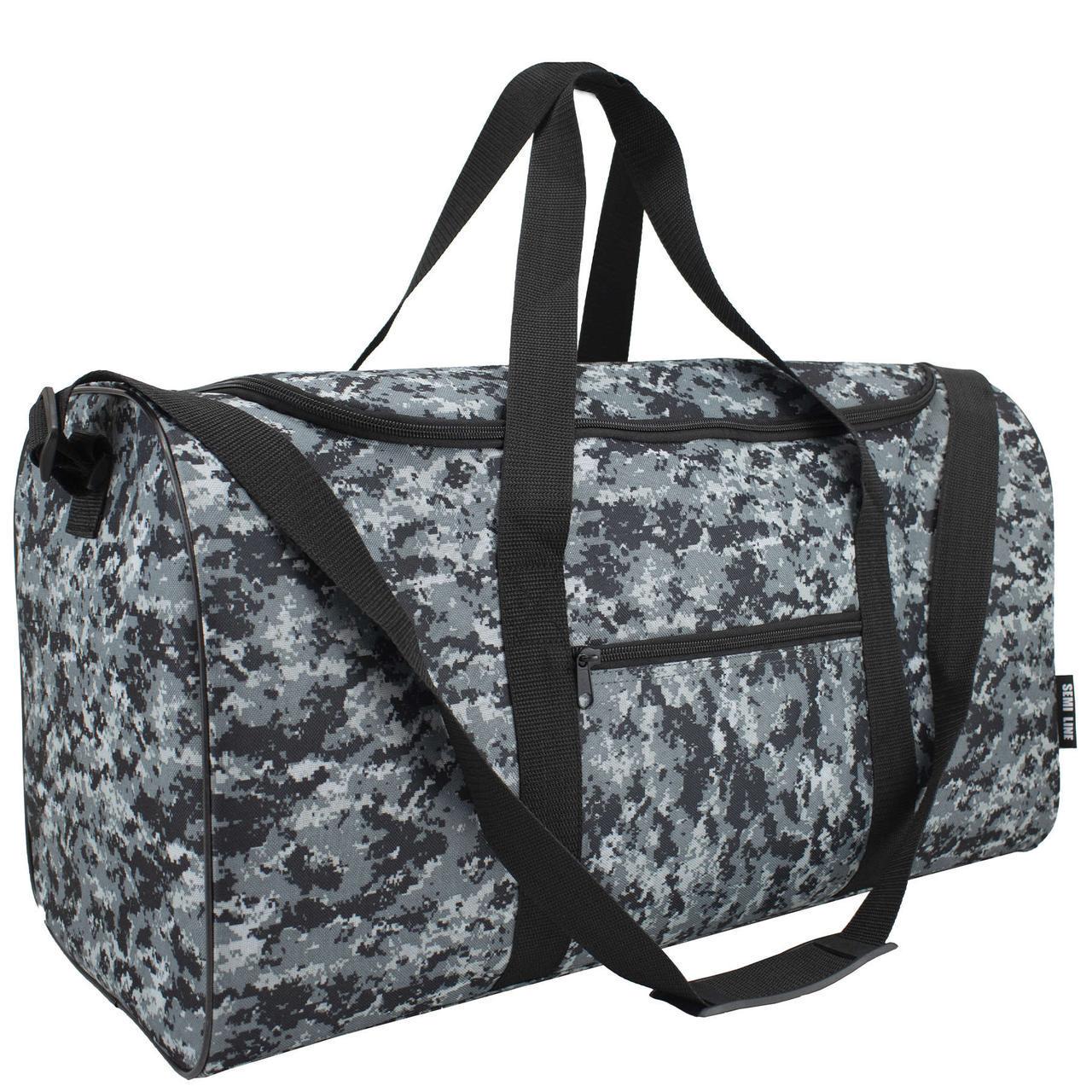 Сумка дорожня SEMI LINE 52 Black Camo (A3032-5)