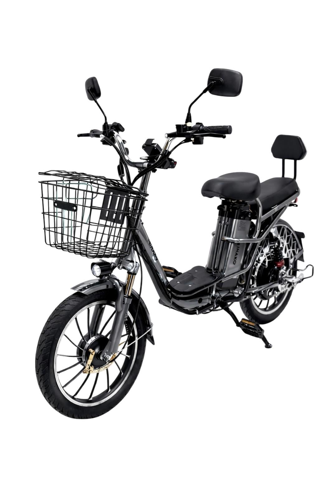 Електровелосипед двомісний MINAKO V4 PRO 750W/60V/26Ah із заднім Амортизатором Сірий графіт